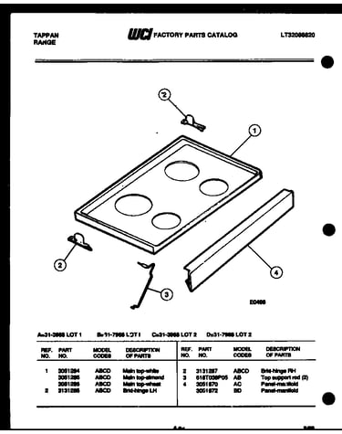 Cooktop parts