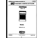 Tappan 30-2518-00-01 cover page diagram