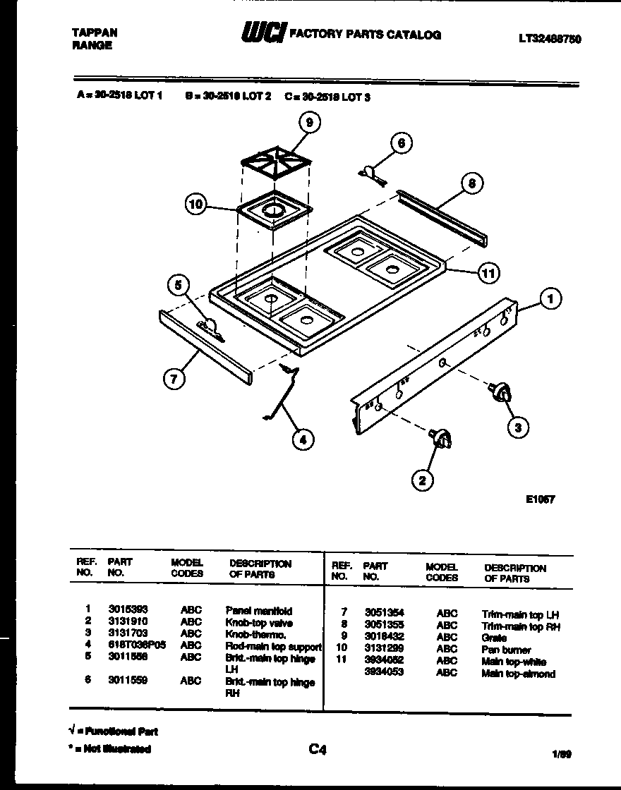 Cooktop parts