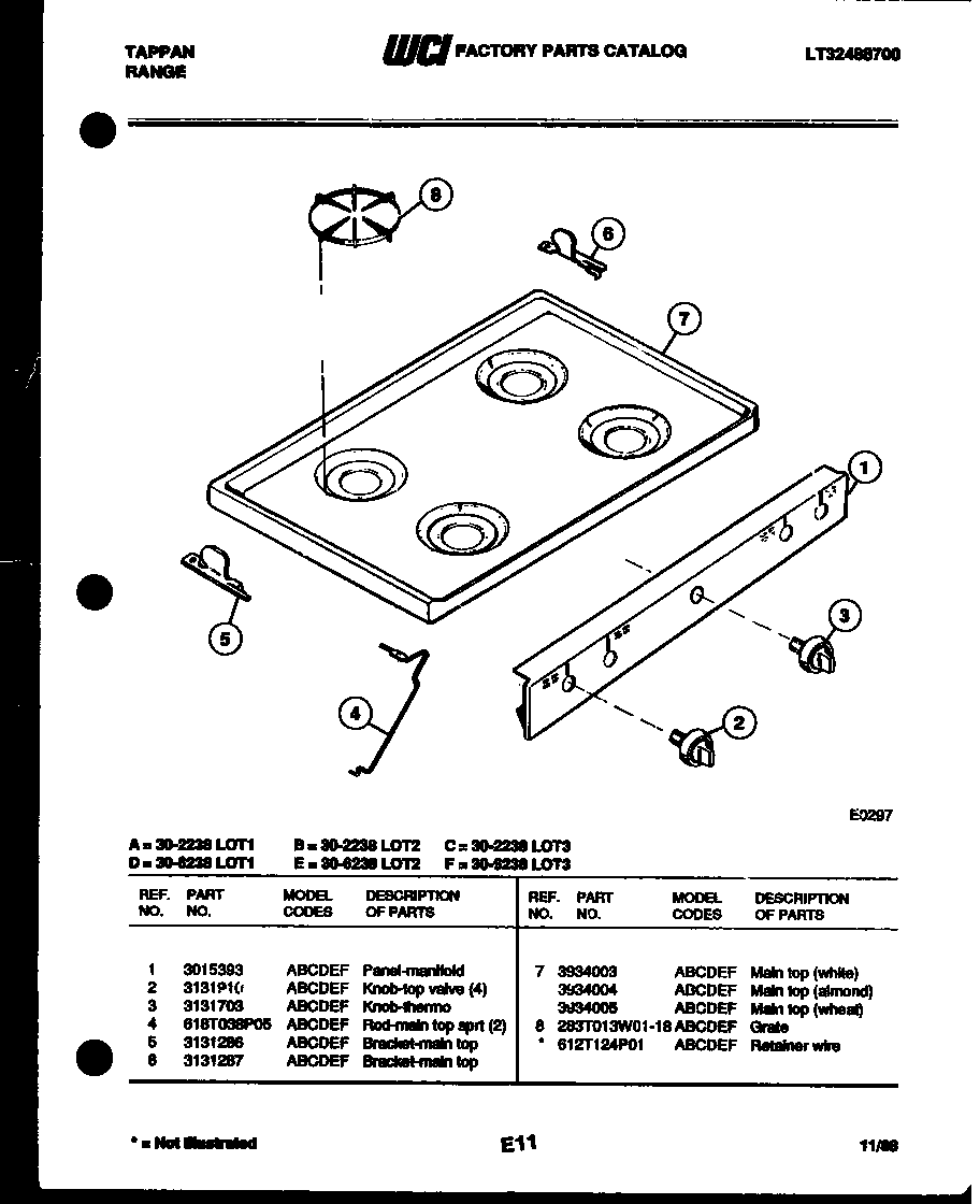 COOKTOP PARTS