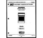 Tappan 31-2238-23-05 cover page diagram