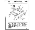 Tappan 30-3658-00-01 cooktop parts diagram