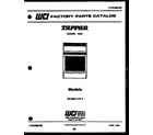 Tappan 30-2528-00-05 cover page diagram