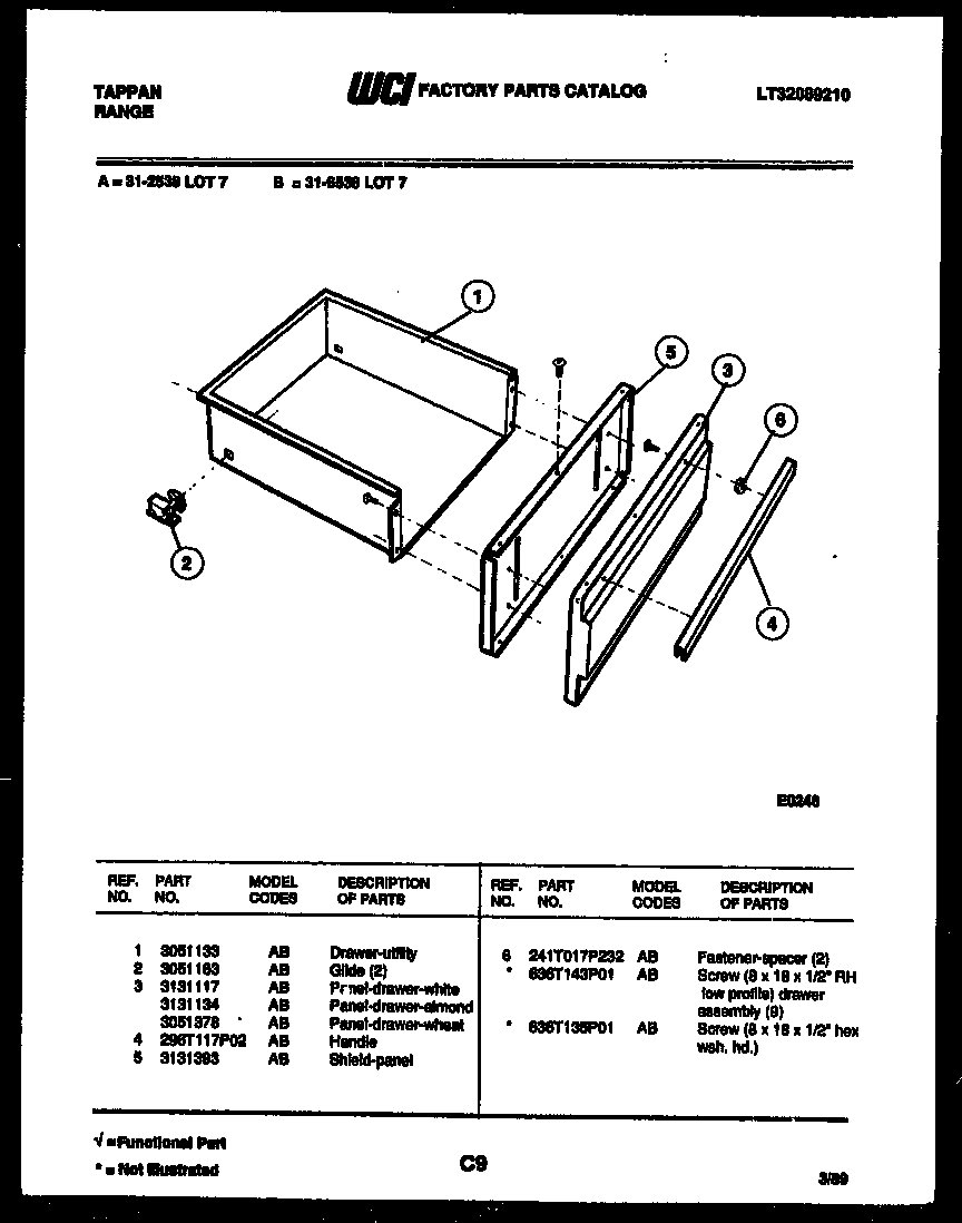 DRAWER PARTS