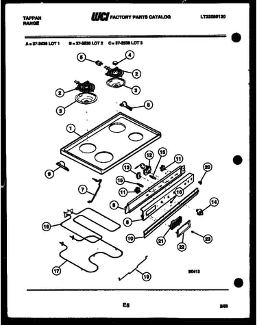 Cooktop and broiler parts