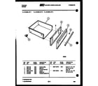 Tappan 37-2538-23-03 drawer parts diagram