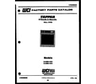 Tappan 12-5299-00-01 cover page- text only diagram