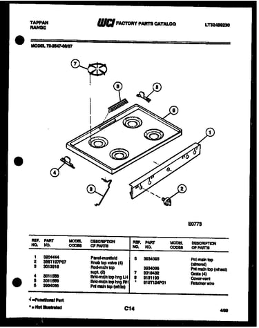 Cooktop parts