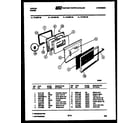 Tappan 72-7657-00-05 lower oven door parts diagram
