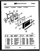 Lower oven door parts