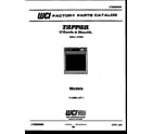 Tappan 11-4369-00-01 cover page- text only diagram