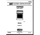 Tappan 31-3978-23-05 cover page diagram