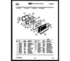 Tappan 72-3977-00-07 lower oven door parts diagram