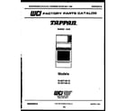 Tappan 72-7977-66-09 cover page diagram