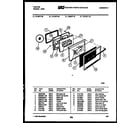 Tappan 72-7977-66-09 lower oven door parts diagram