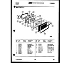 Tappan 77-8957-00-05 lower oven door parts diagram