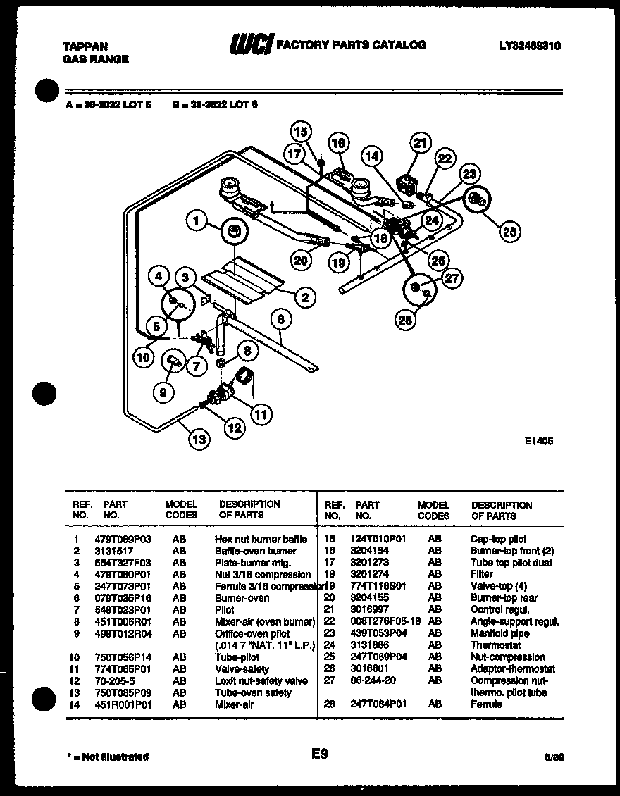 BURNER, MANIFOLD AND GAS CONTROL