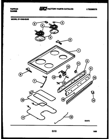 Cooktop and broiler parts