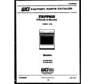 Tappan 32-2539-00-02 cover page diagram