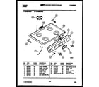 Tappan 32-2539-00-02 cooktop parts diagram