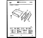 Tappan 31-6758-00-05 drawer parts diagram