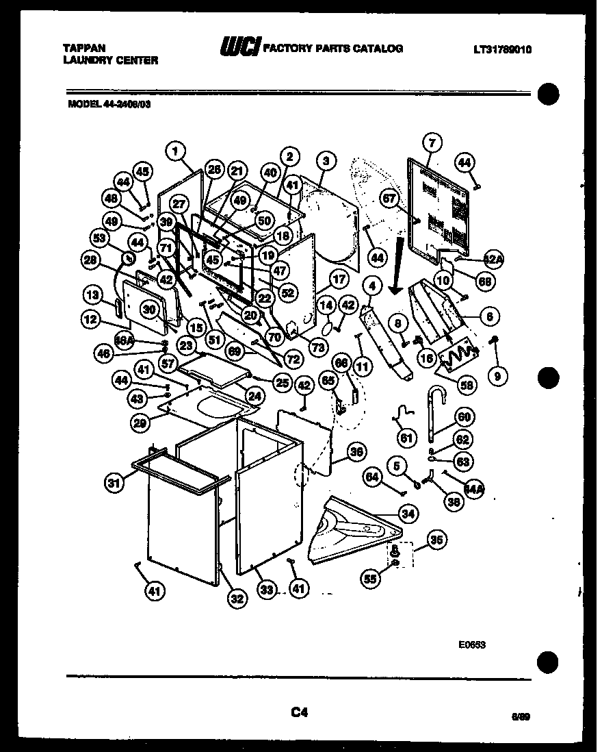 Cabinet parts and heater