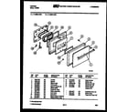 Tappan 11-5969-00-01 upper oven door parts diagram