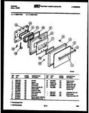 Upper oven door parts