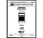 Tappan 37-1009-00-02 cover page diagram
