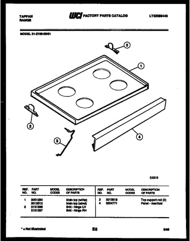 Cooktop parts