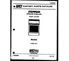 Tappan 31-2979-00-01 cover page diagram