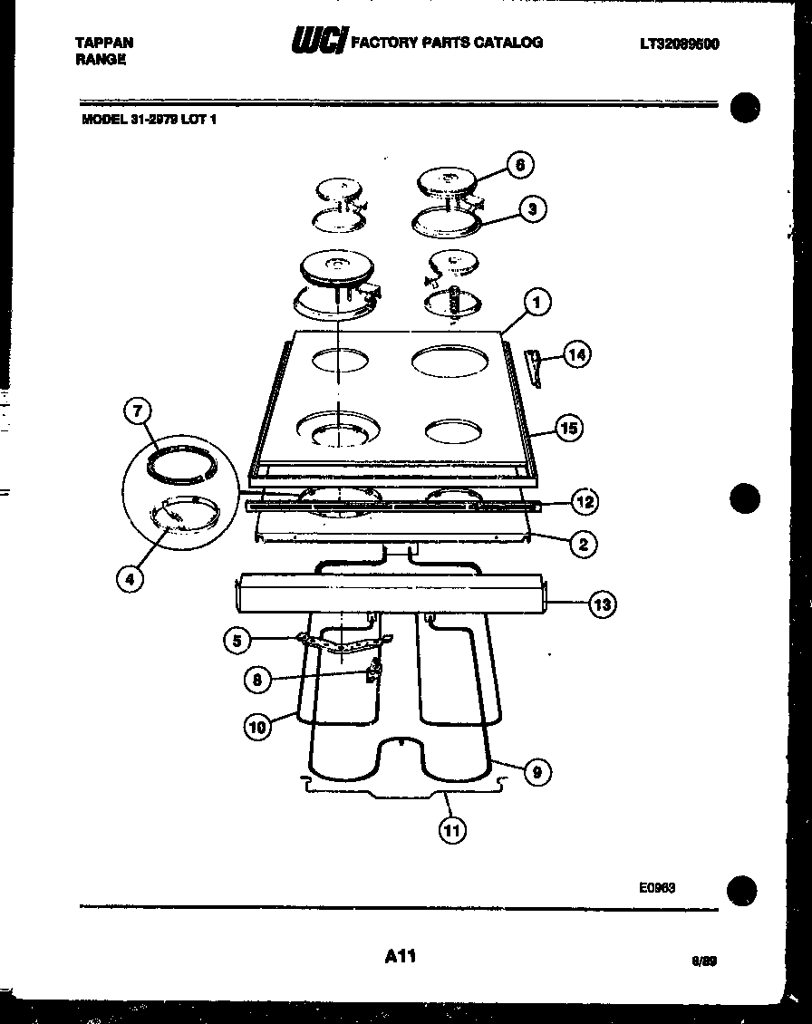 Cooktop and broiler parts