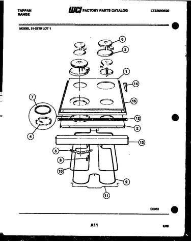Cooktop and broiler parts