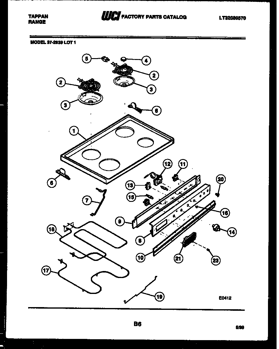 Cooktop and broiler parts