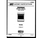 Tappan 37-2539-00-01 cover page diagram