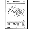 Tappan 37-2539-00-01 drawer parts diagram
