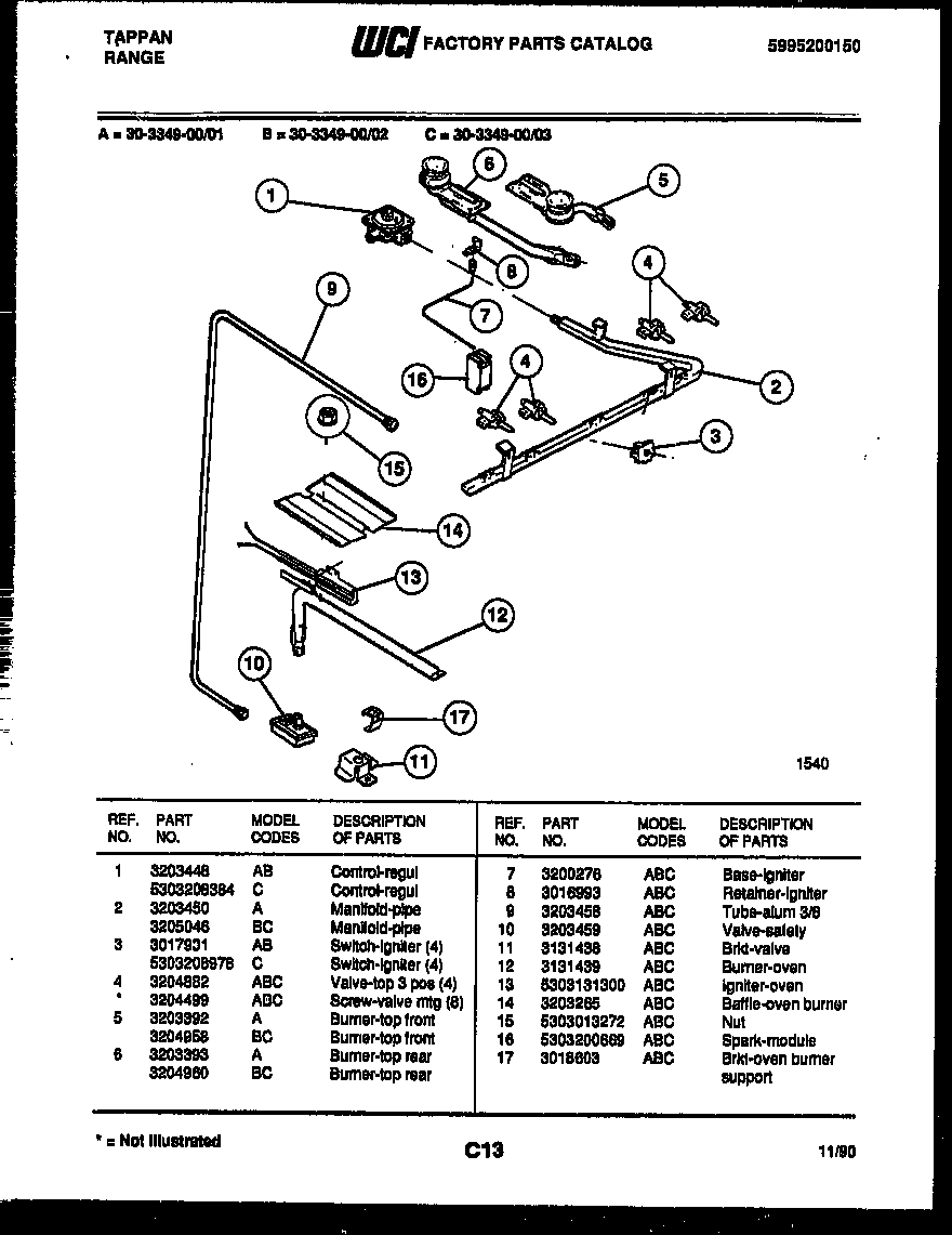 Burner, manifold and gas control