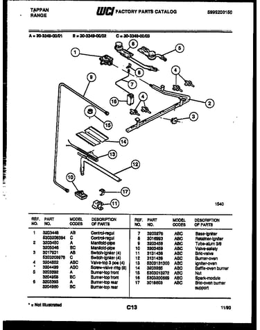 Burner, manifold and gas control