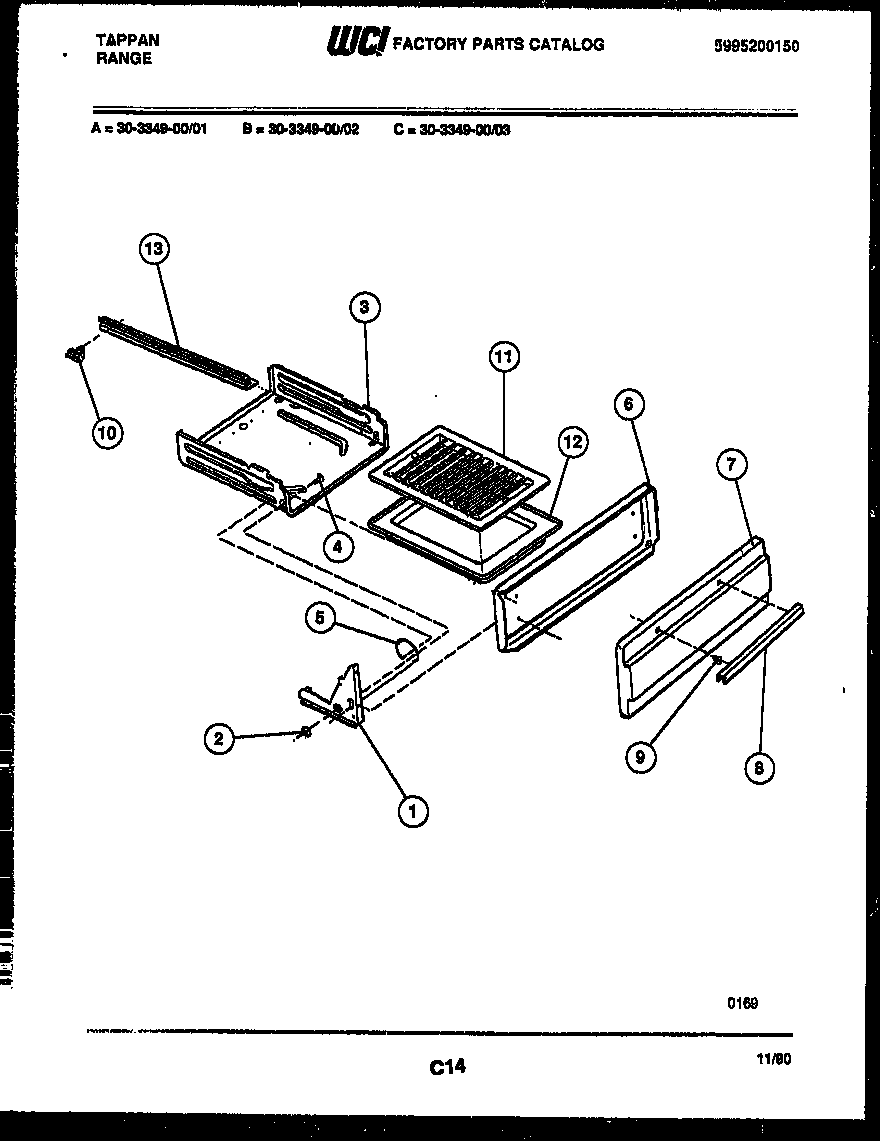 Broiler drawer parts