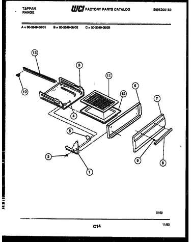 Broiler drawer parts