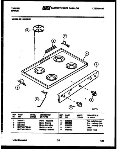 Cooktop parts
