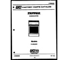 Tappan 31-2649-00-01 cover page diagram