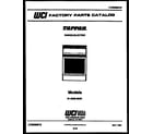 Tappan 31-3349-23-01 cover page diagram