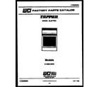 Tappan 31-3988-00-05 cover page diagram