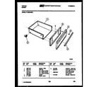 Tappan 31-2539-00-01 drawer parts diagram
