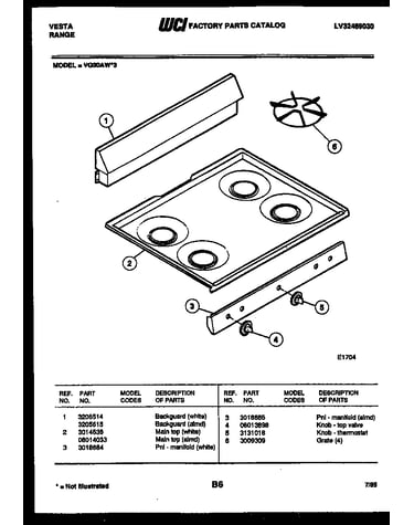Cooktop parts