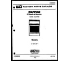 Tappan 31-4979-00-01 cover page diagram