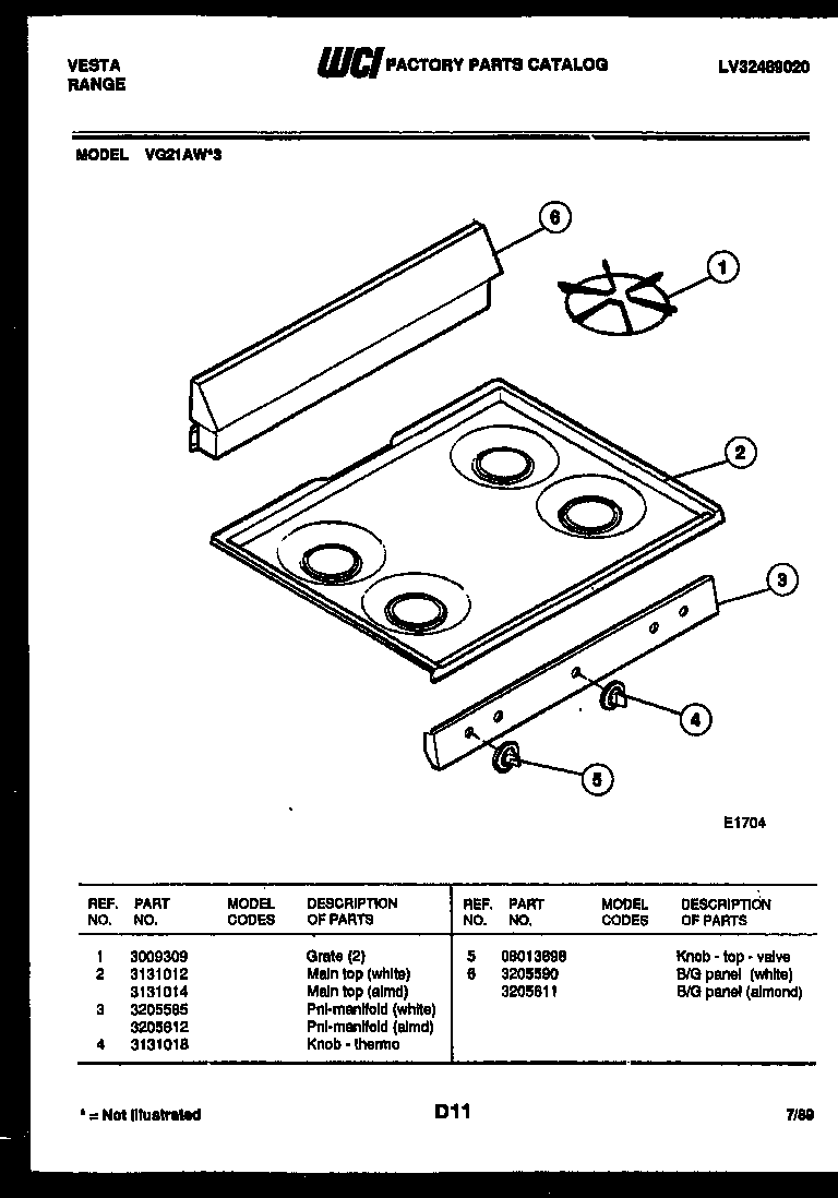 COOKTOP PARTS