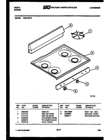 Cooktop parts