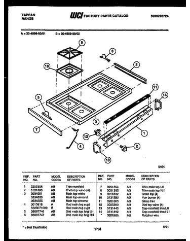 Cooktop parts